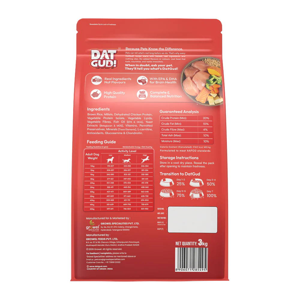 DatGud Chicken & Brown Rice Adult Dog Dry Food - Image 14