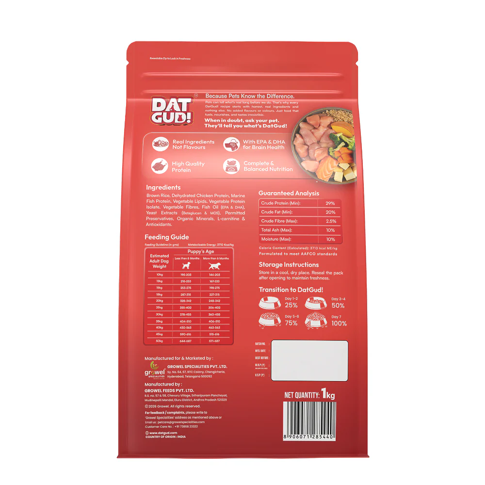 DatGud Chicken & Brown Rice Puppy Dog Dry Food - Image 4