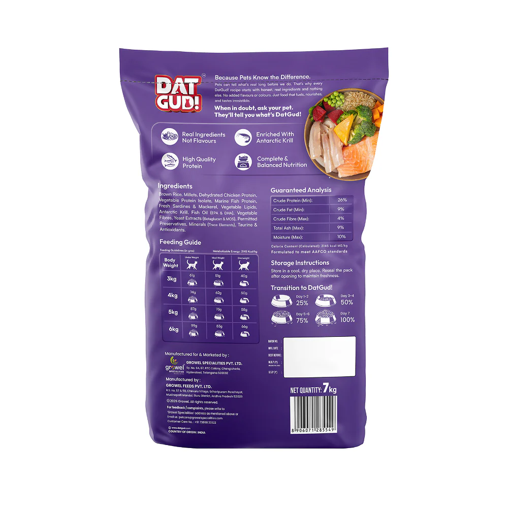 DatGud Chicken & Wild Fish Adult Cat Dry Food - Image 18