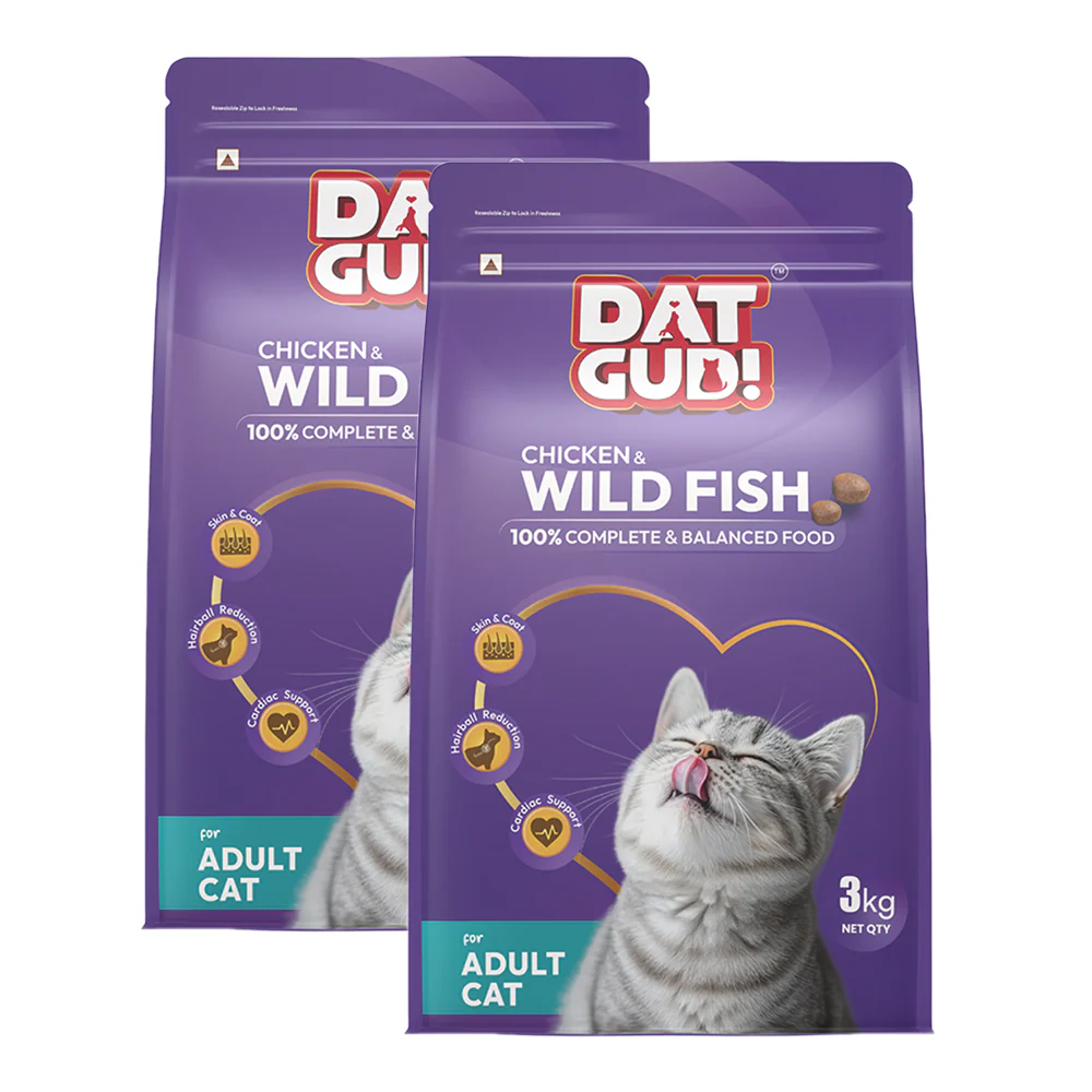 DatGud Chicken & Wild Fish Adult Cat Dry Food (Buy 1 Get 1 Free)