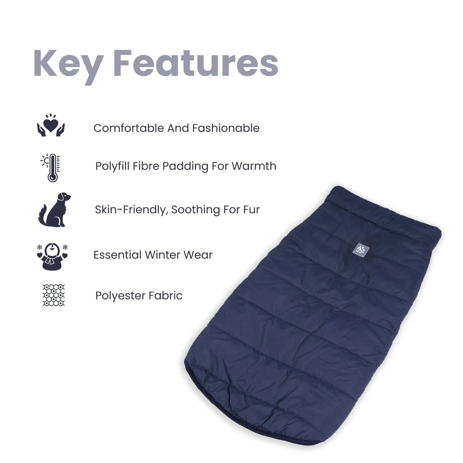 Dear Pet Quilted Jacket for Dogs (Blue) - Image 9