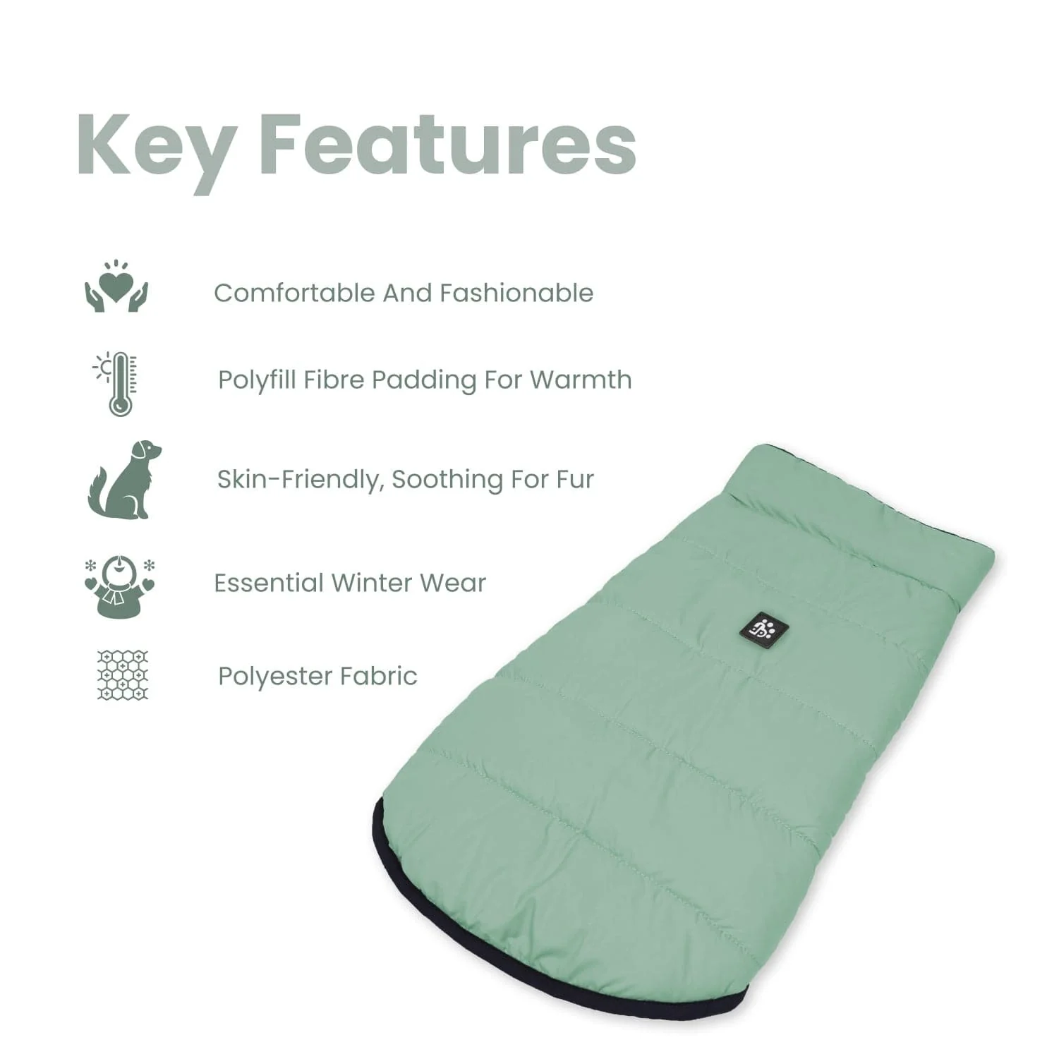 Dear Pet Quilted Jacket for Dogs (Mint) - Image 9