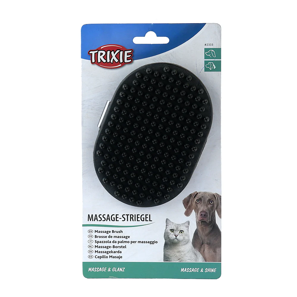 Trixie Deshedding Rubber Massage Care Brush for Dogs and Cats - Image 4
