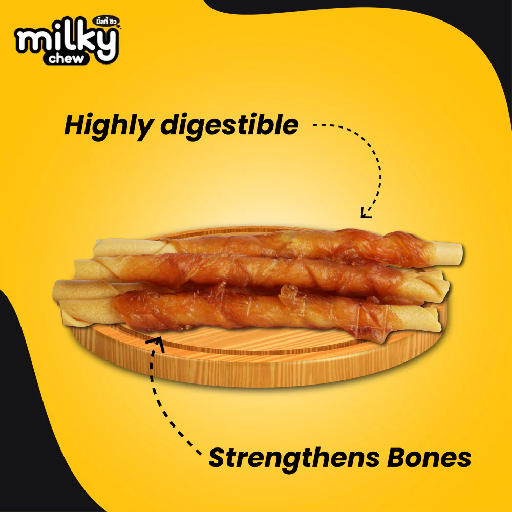 Dogaholic Milky Chew Cheese Chicken Stick Style Dog Treats - Image 3