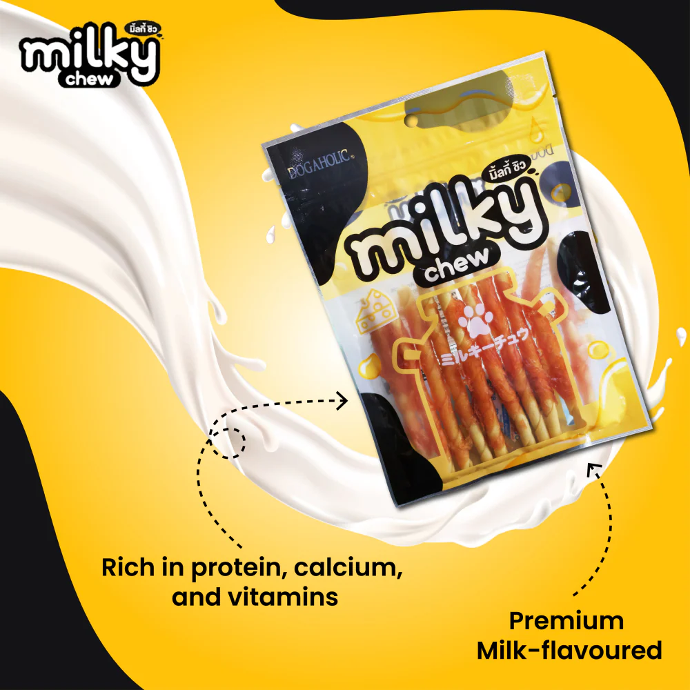 Dogaholic Milky Chew Cheese Chicken Stick Style Dog Treats - Image 4