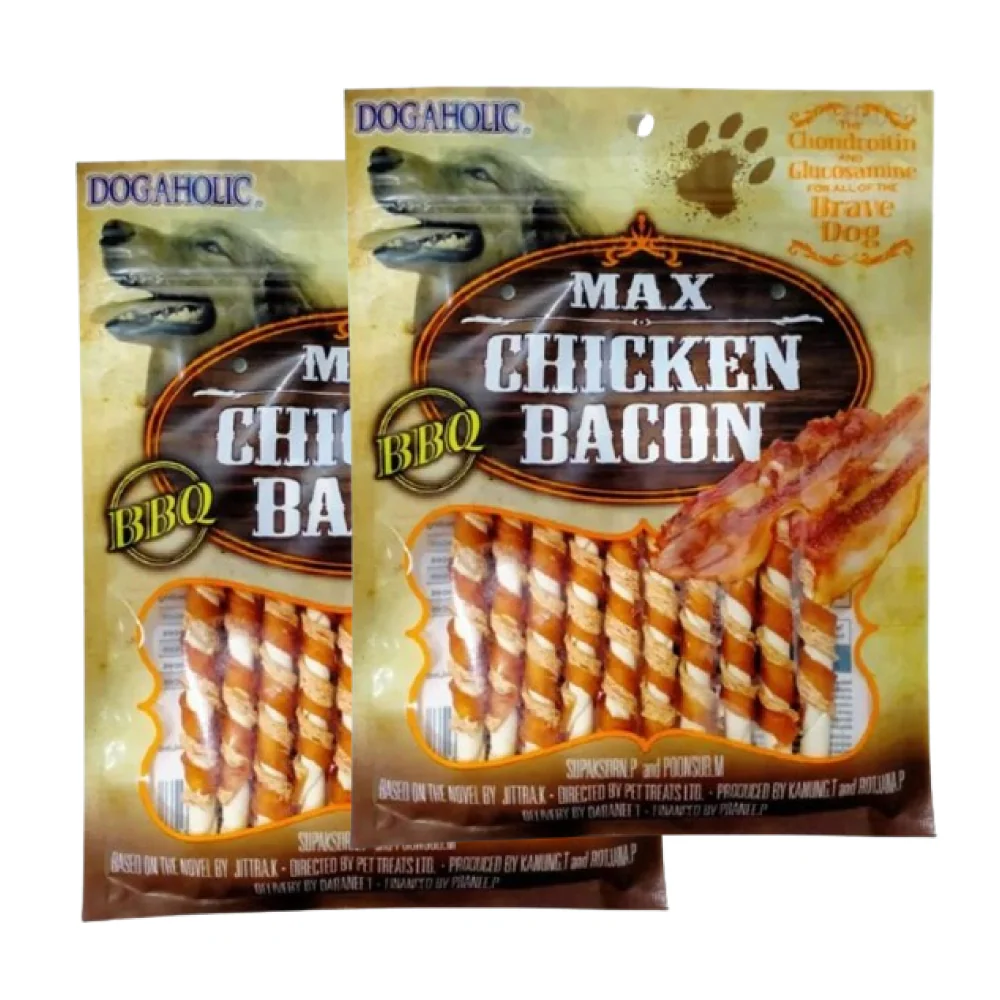 Dogaholic Max Barbeque Chicken Bacon Sticks Dog Treats - Image 6