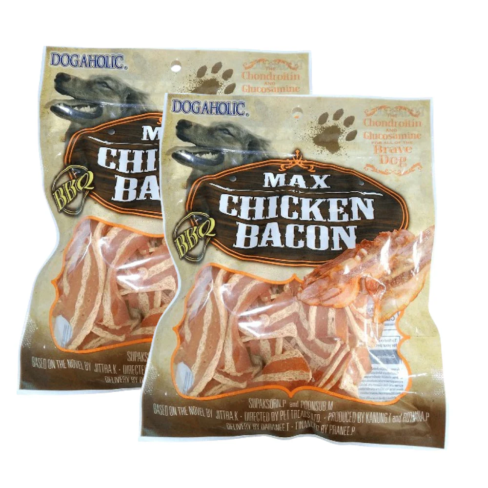 Dogaholic Max Barbeque Chicken Bacon Strips Dog Treats - Image 6