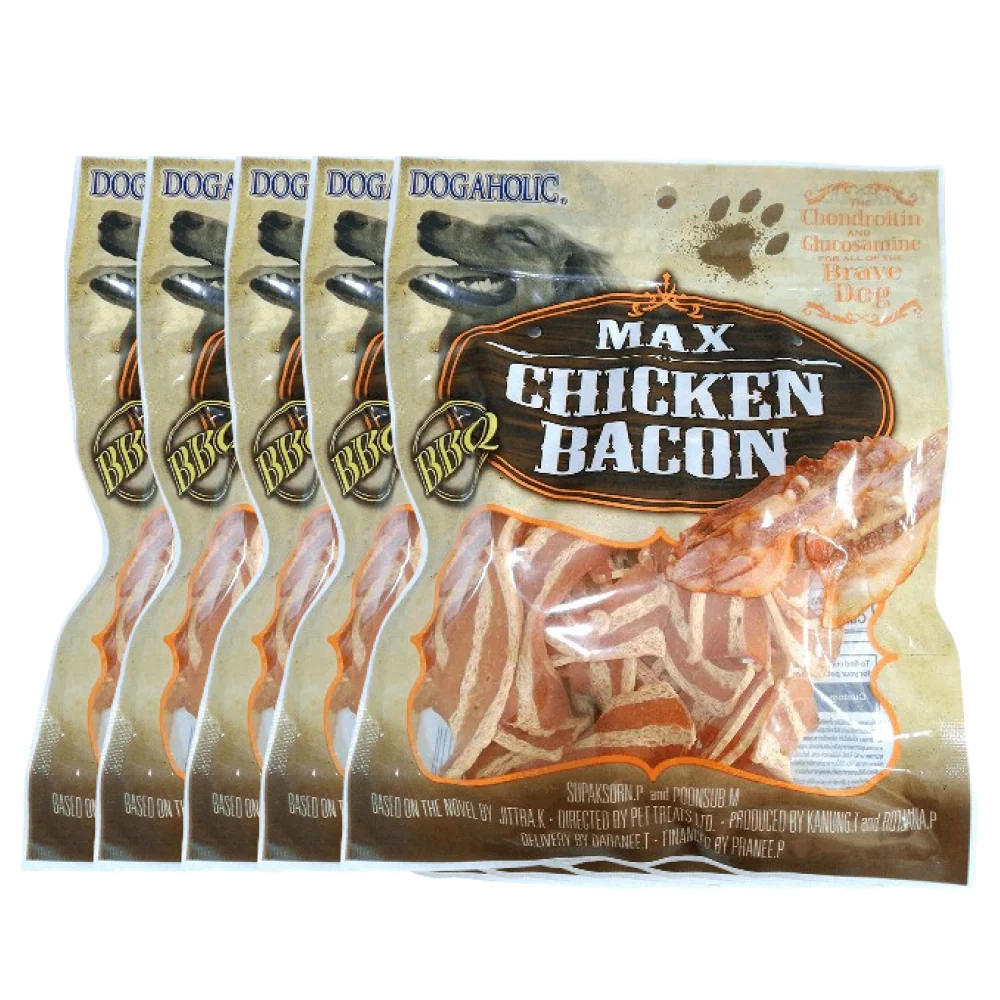 Dogaholic Max Barbeque Chicken Bacon Strips Dog Treats - Image 7