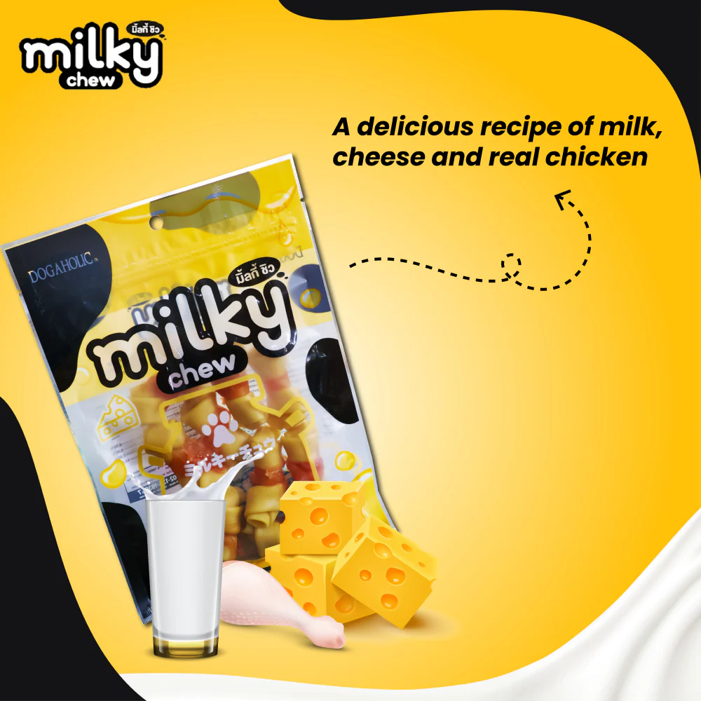 Dogaholic Milky Chew Cheese Chicken Bone Style - Image 2