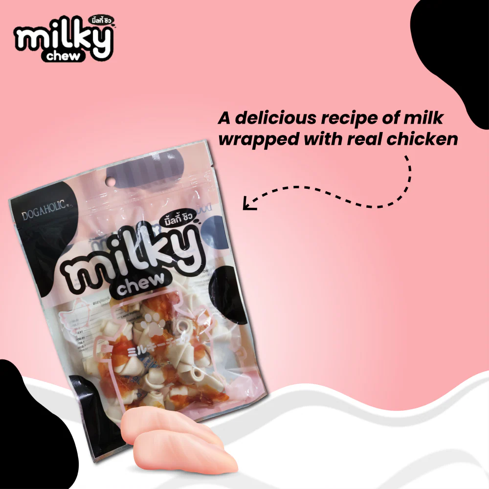 Dogaholic Milky Chew Chicken Bone Style Dog Treats - Image 4