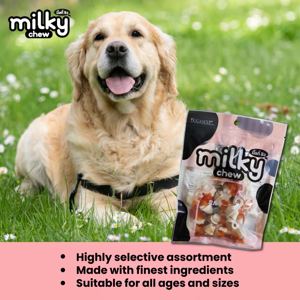 Dogaholic Milky Chew Chicken Bone Style Dog Treats - Image 5