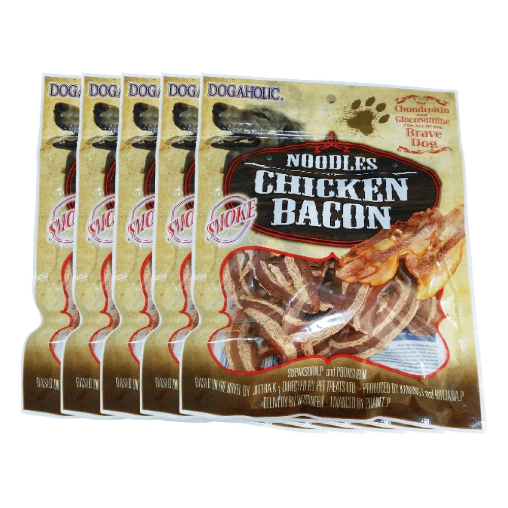 Dogaholic Noodles Smoked Chicken Bacon Strips Dog Treats - Image 7