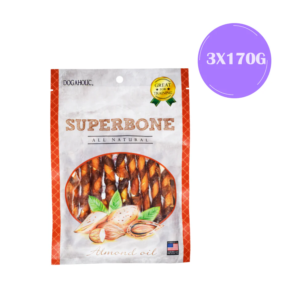 Dogaholic Superbone Chicken Stick with Almond Oil Dog Treats - Image 2