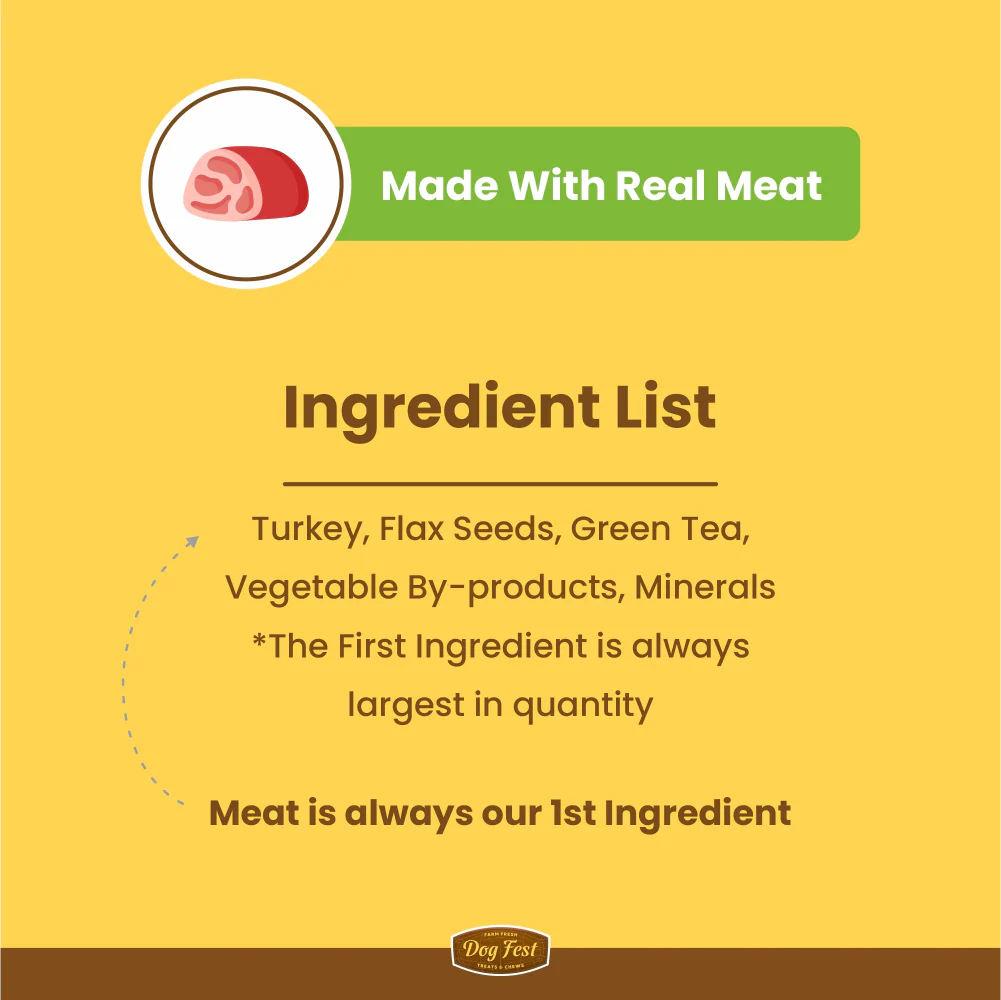 Dogfest Turkey & Flax Seeds Training Dog Treats - Image 4