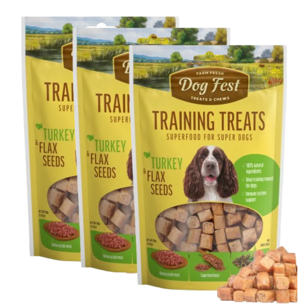 Dogfest Turkey & Flax Seeds Training Dog Treats - Image 7