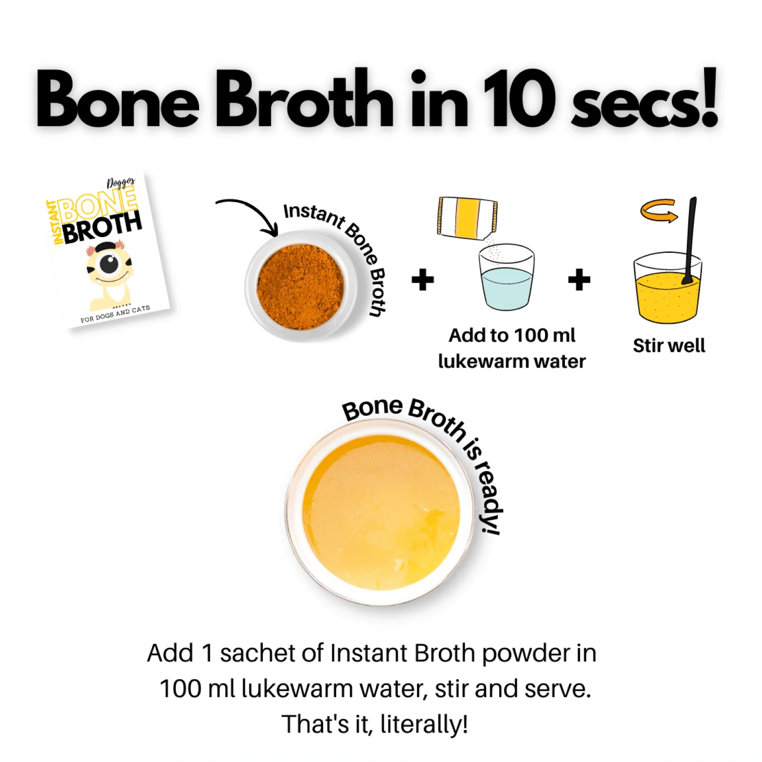 Doggos Bone Broth Every where for Dogs and Cats (4 Flavours) - Image 4
