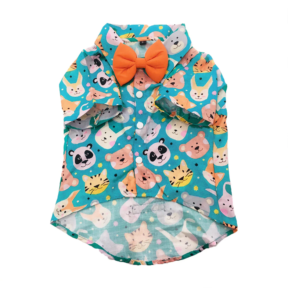 Dogobow Animal Print Shirt for Dogs (Teal) - Image 3