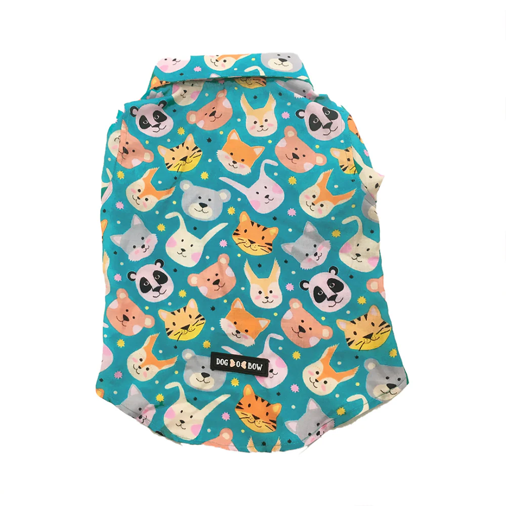 Dogobow Animal Print Shirt for Dogs (Teal) - Image 5