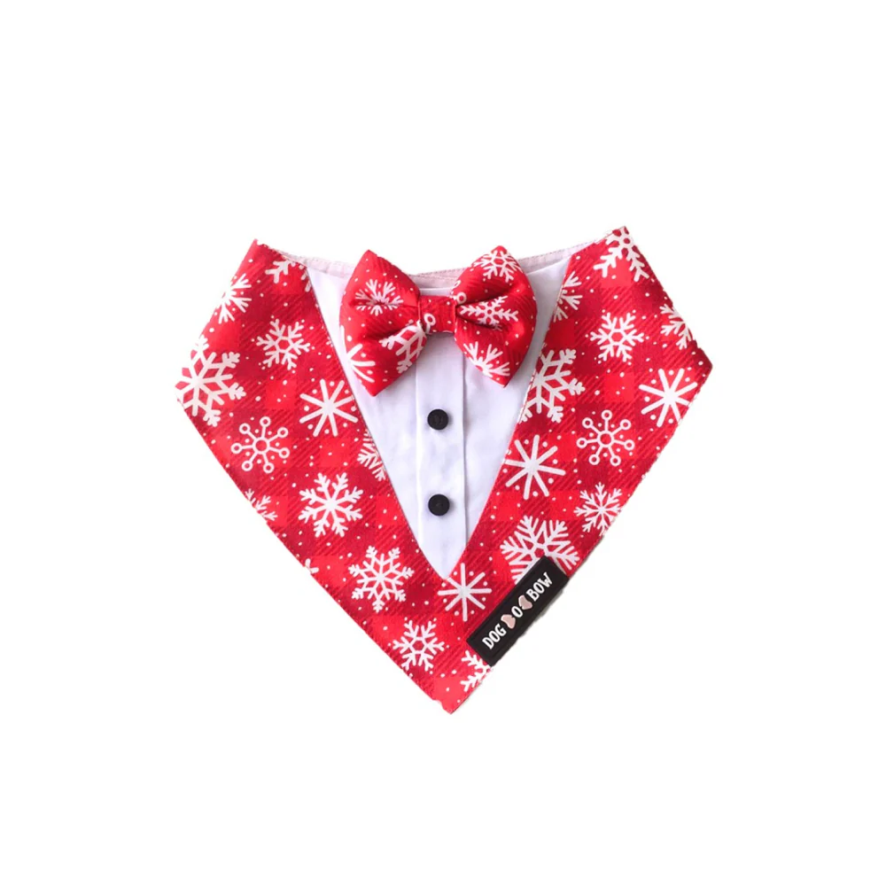 Dogobow Aztec Print Tuxedo Bandana for Dogs (Red) - Image 2