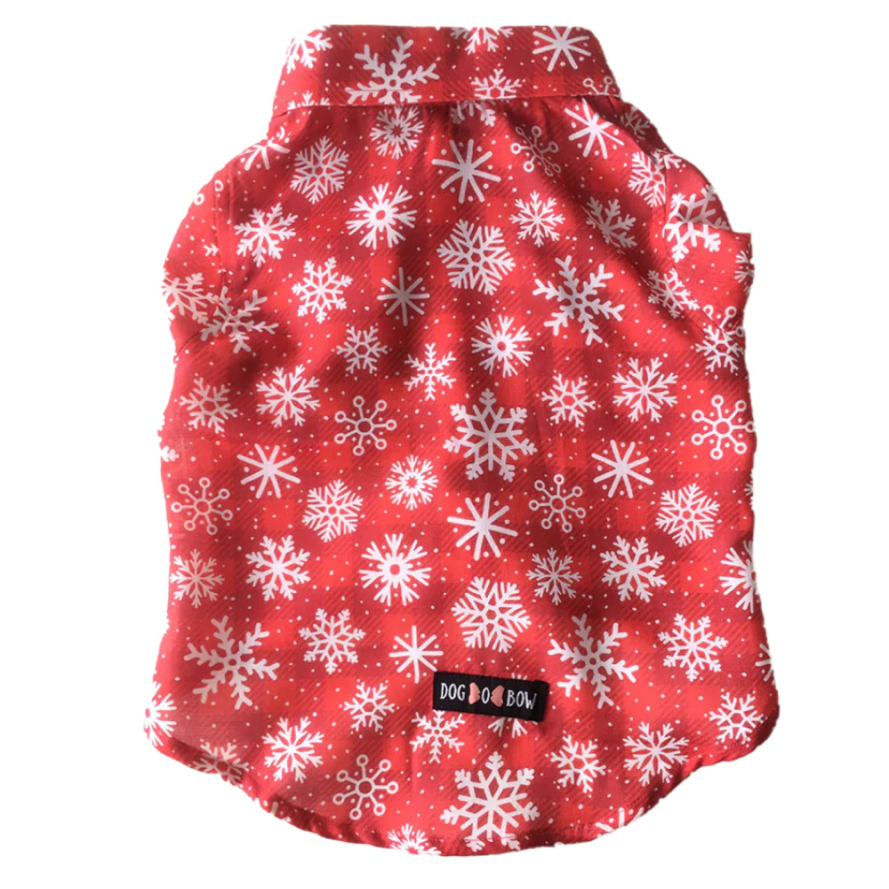 Dogobow Aztec Printed Shirt for Dogs and Cats (Red) (Get a Bow Free) - Image 3