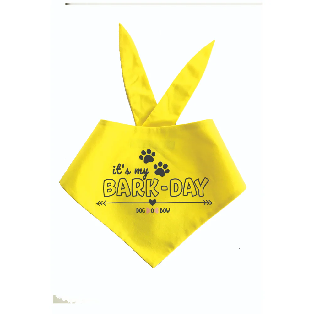 Dogobow Bark Day Scarf for Dogs (Yellow) (Get a Bow Free) - Image 4