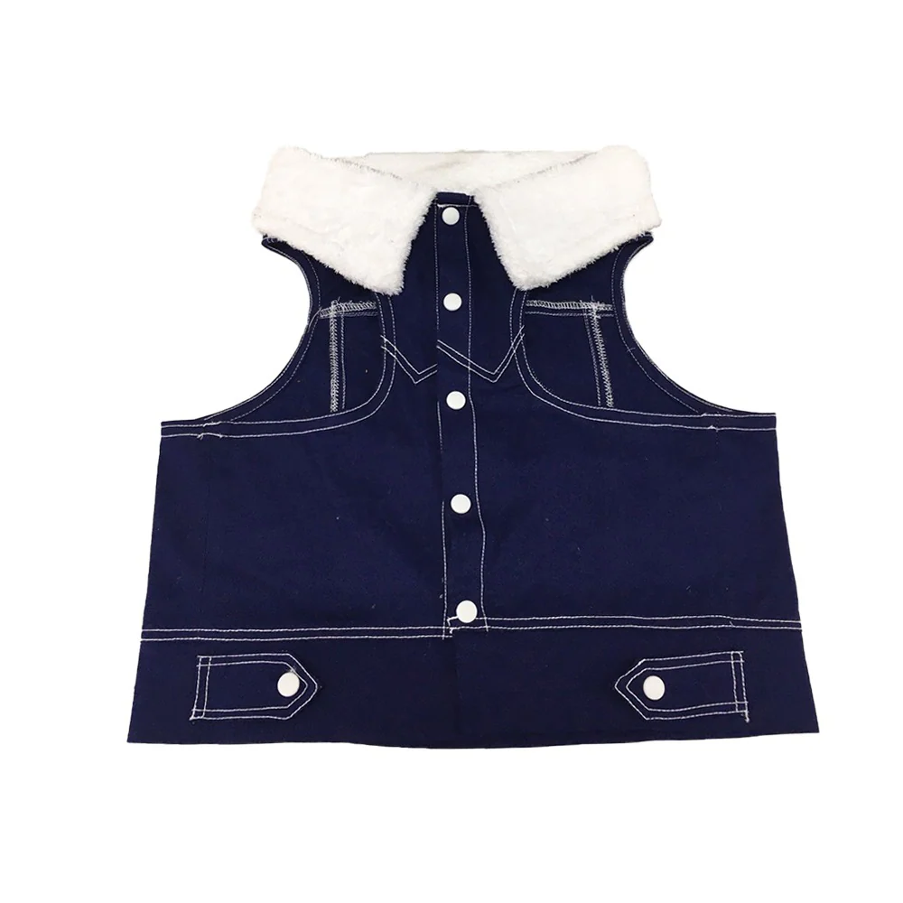 Dogobow Denim Jacket for Dogs and Cats (Navy Blue) (Get a Bow Free) - Image 5