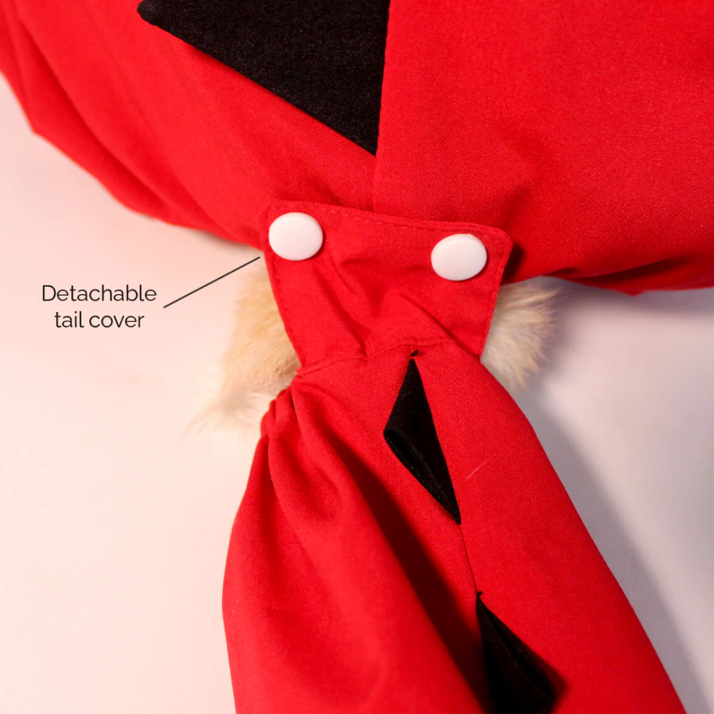 Dogobow Dino Body Suit Raincoat for Dogs and Cats (Red) - Image 5
