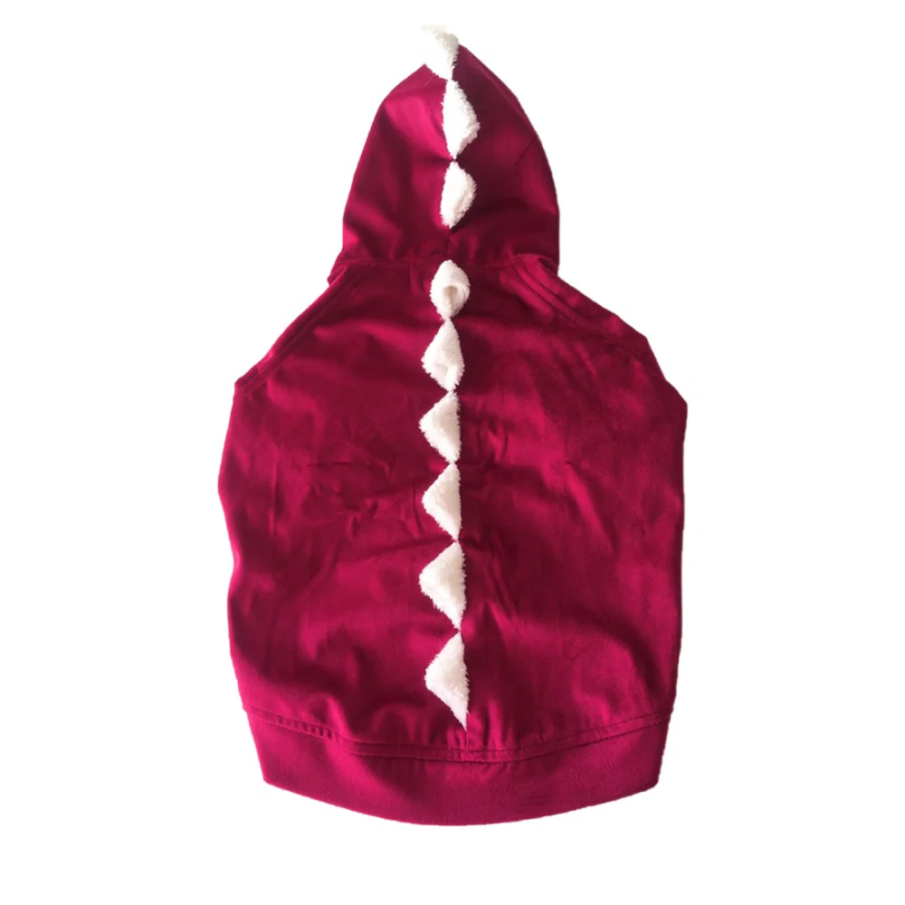 Dogobow Dino Hoodie for Dogs and Cats (Red) (Get a Bow Free) - Image 2