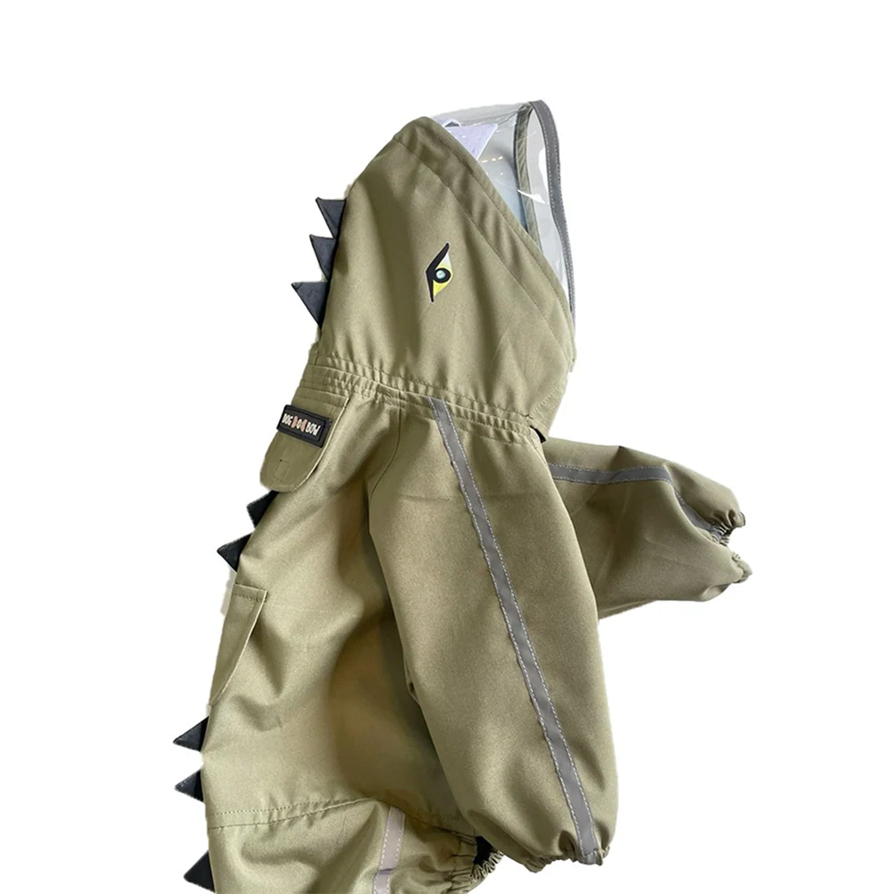 Dogobow Dino Raincoat for Dogs and Cats (Green) - Image 4