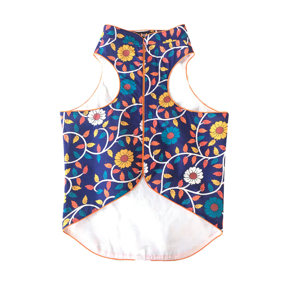 Dogobow Floral Sherwani for Dogs and Cats (Blue) - Image 3