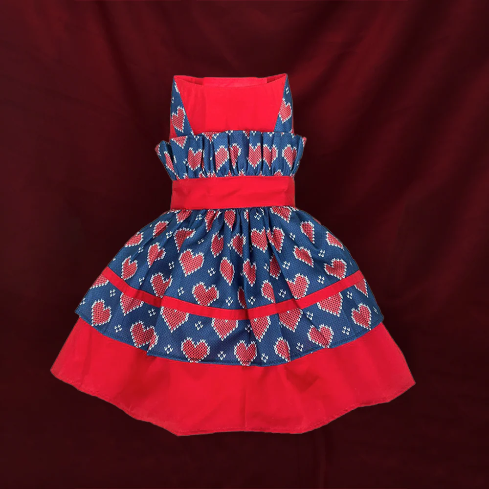 Dogobow Hearty Dress for Cats and Dogs (Blue/Red) - Image 4