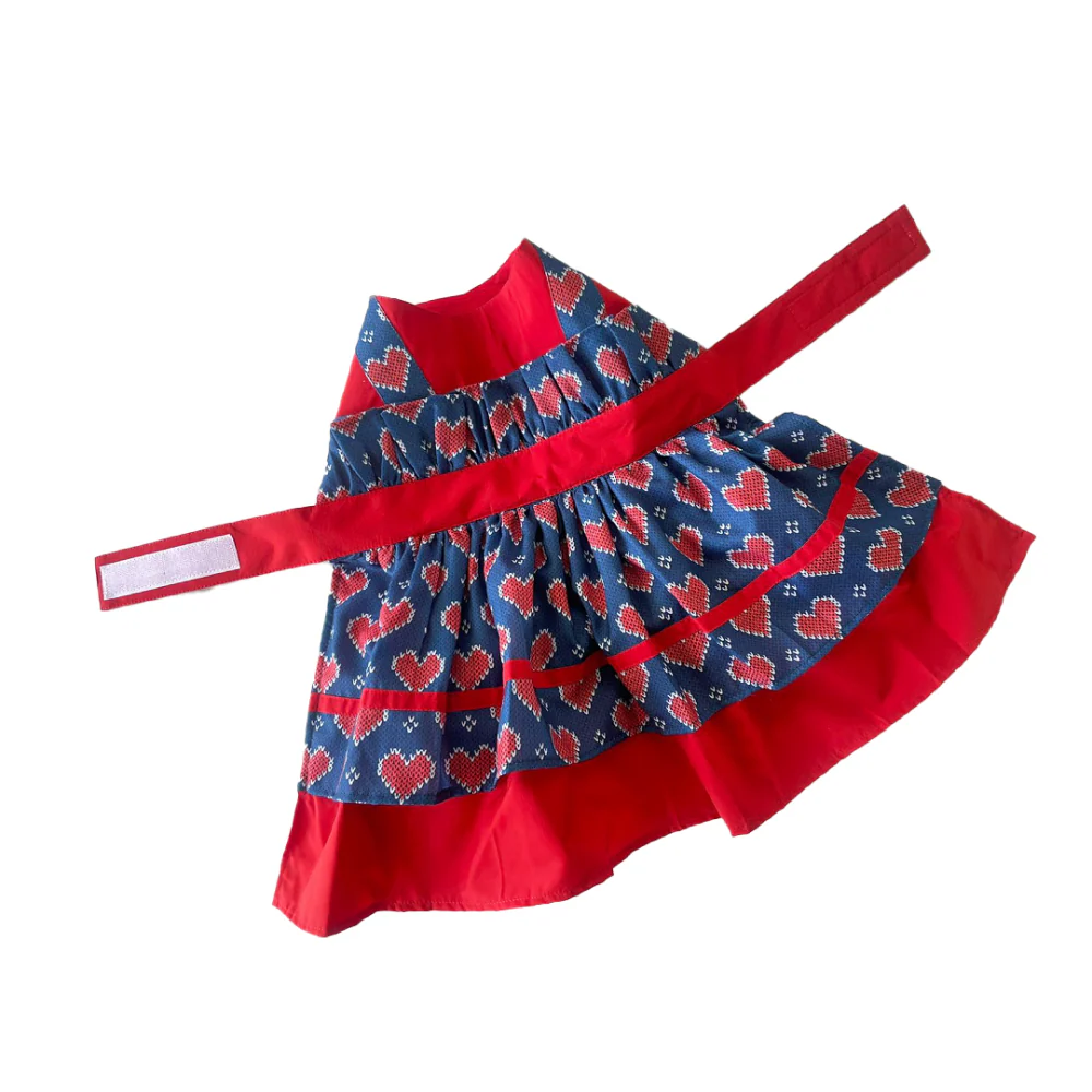 Dogobow Hearty Dress for Cats and Dogs (Blue/Red) - Image 5