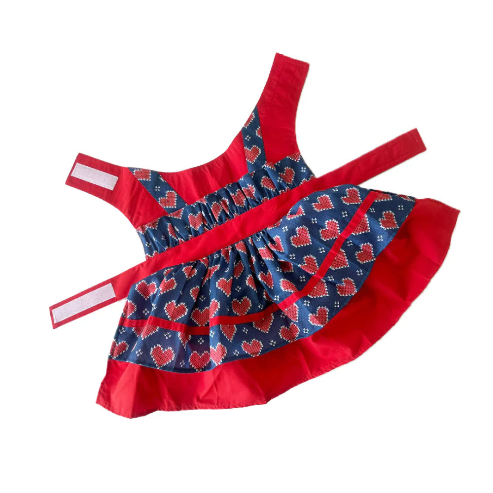 Dogobow Hearty Dress for Cats and Dogs (Blue/Red) - Image 6