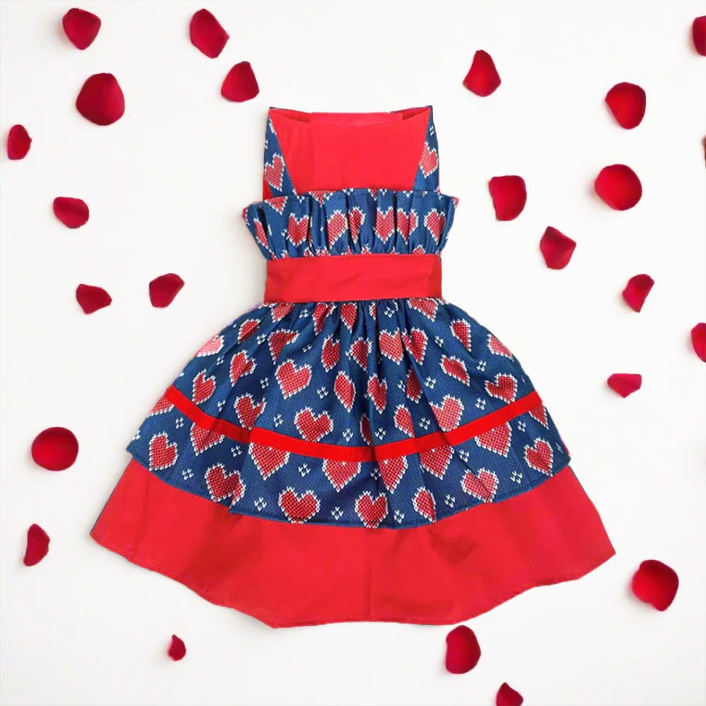 Dogobow Hearty Dress for Cats and Dogs (Blue/Red) - Image 7