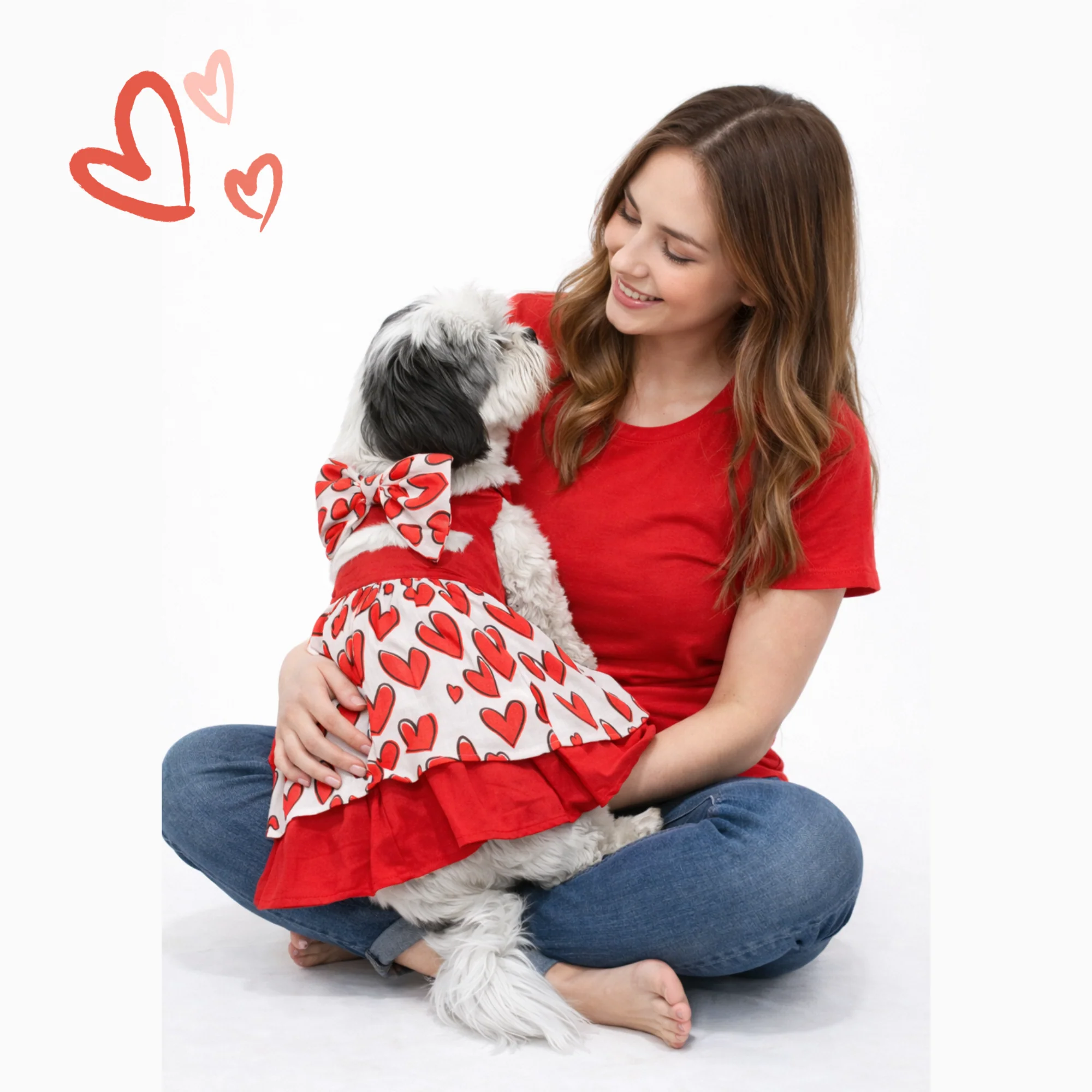Dogobow Hearty Dress for Dogs (Red) - Image 4
