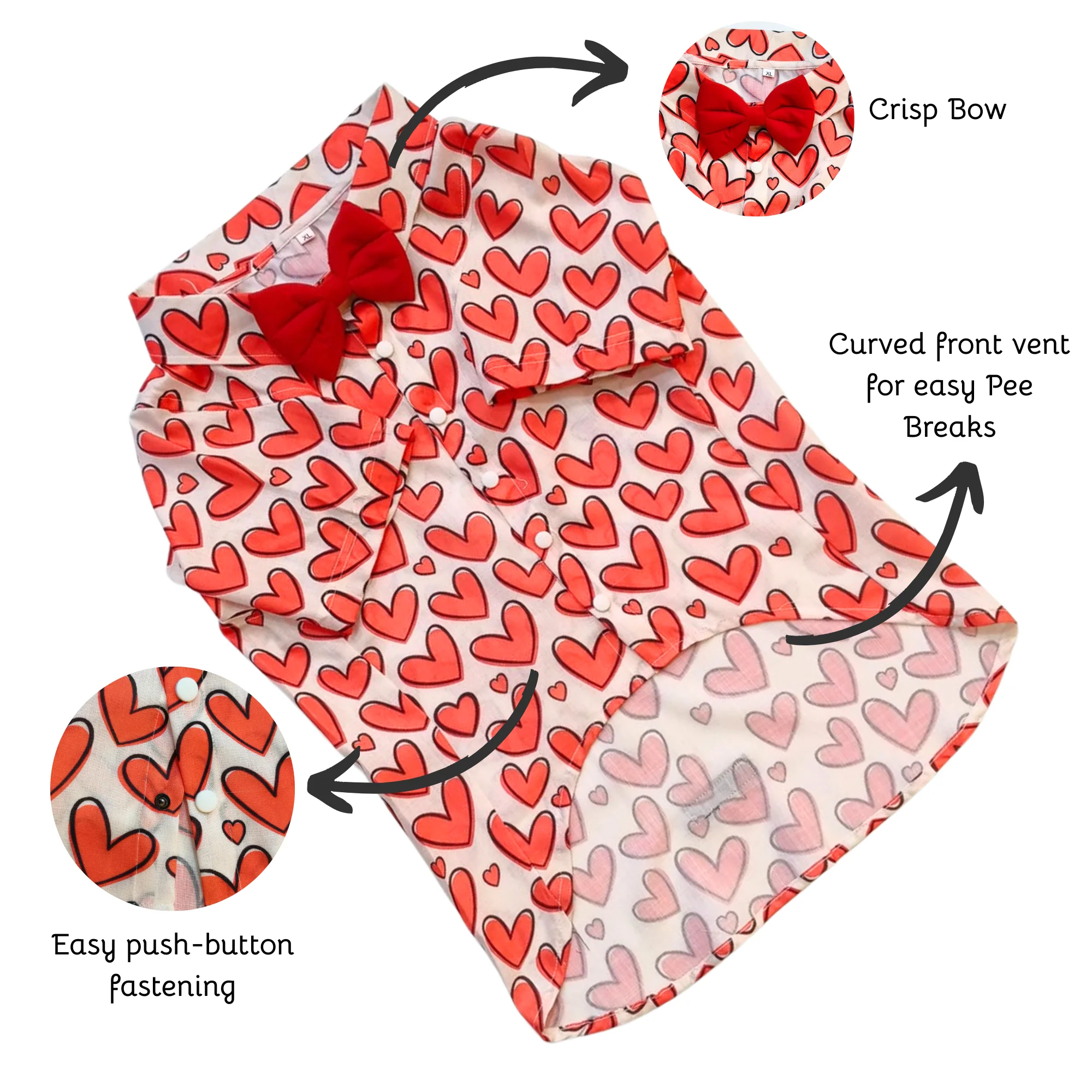 Dogobow Hearty Shirt for Dogs (Red) - Image 3