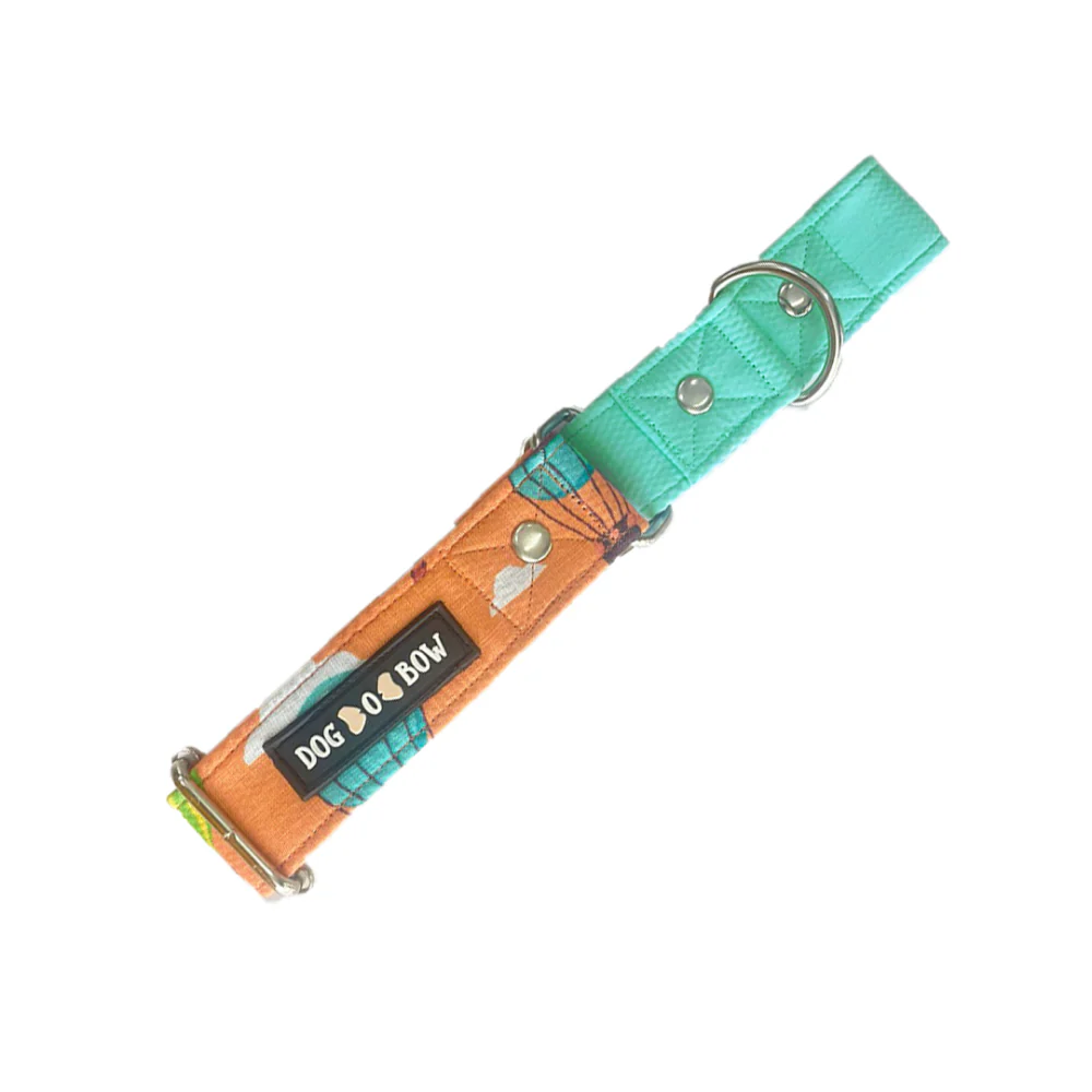 Dogobow Hot Air Ballon Print Martingale Collar for Dogs (Orange/Blue) - Image 4