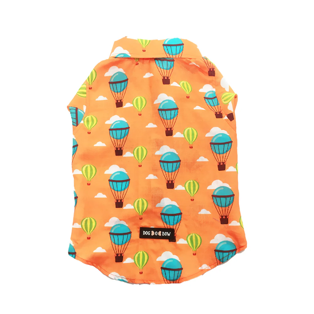Dogobow Hot air Ballon Print Shirt for Dogs (Orange/Blue) - Image 7