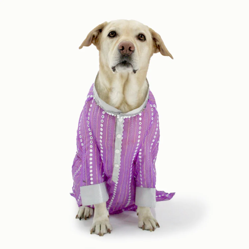 Dogobow Mirror Kurta for Dogs (Lilac) - Image 5