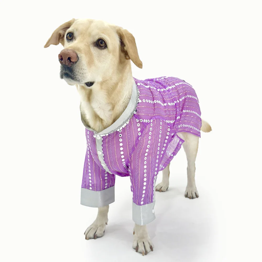 Dogobow Mirror Kurta for Dogs (Lilac) - Image 6