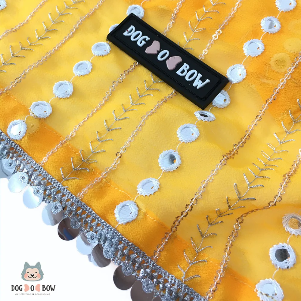 Dogobow Mirror Kurta for Dogs (Yellow) - Image 4