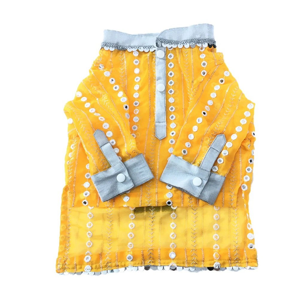 Dogobow Mirror Kurta for Dogs (Yellow) - Image 5