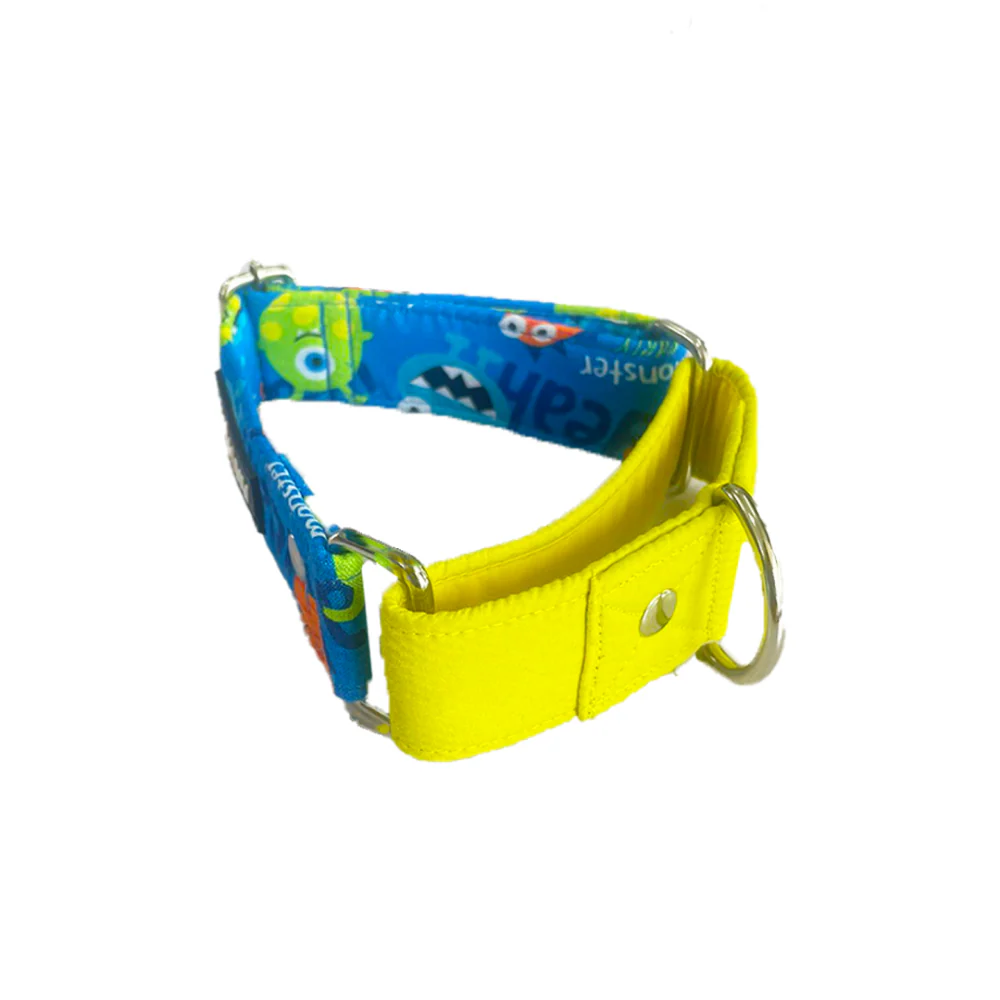Dogobow Monster Print Martingale Collar for Dogs (Blue) - Image 3