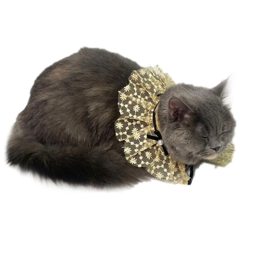 Dogobow Net Ribbon Neck Tutu for Dogs and Cats (Cream) (Get a Bow Free) - Image 6