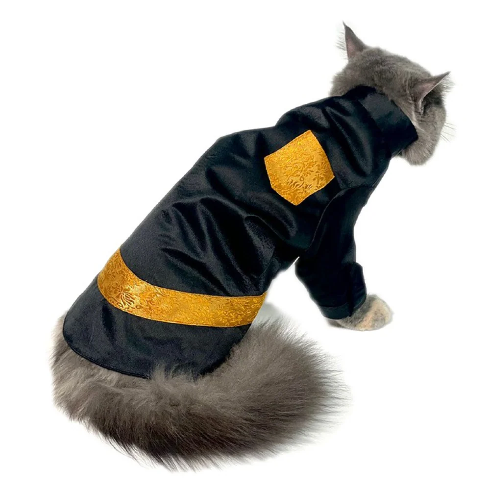 Dogobow Pathani Kurta for Dogs and Cats (Black) (Get a Bow Free) - Image 5