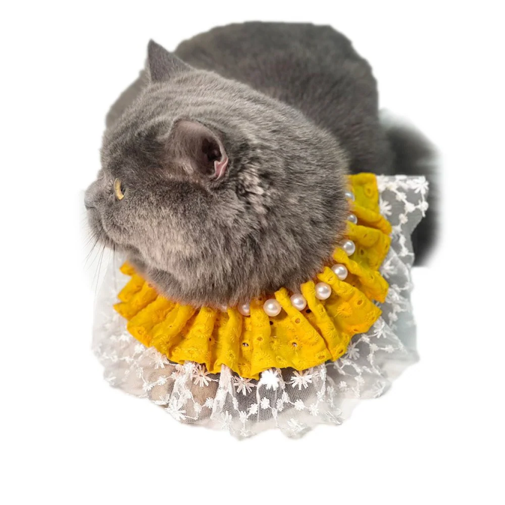 Dogobow Pearl Neck Tutu for Dogs and Cats (Yellow) (Get a Bow Free) - Image 4