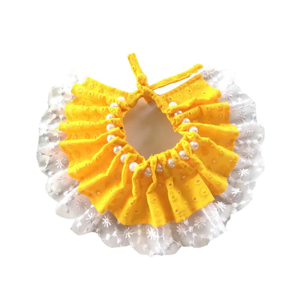 Dogobow Pearl Neck Tutu for Dogs and Cats (Yellow) (Get a Bow Free) - Image 6