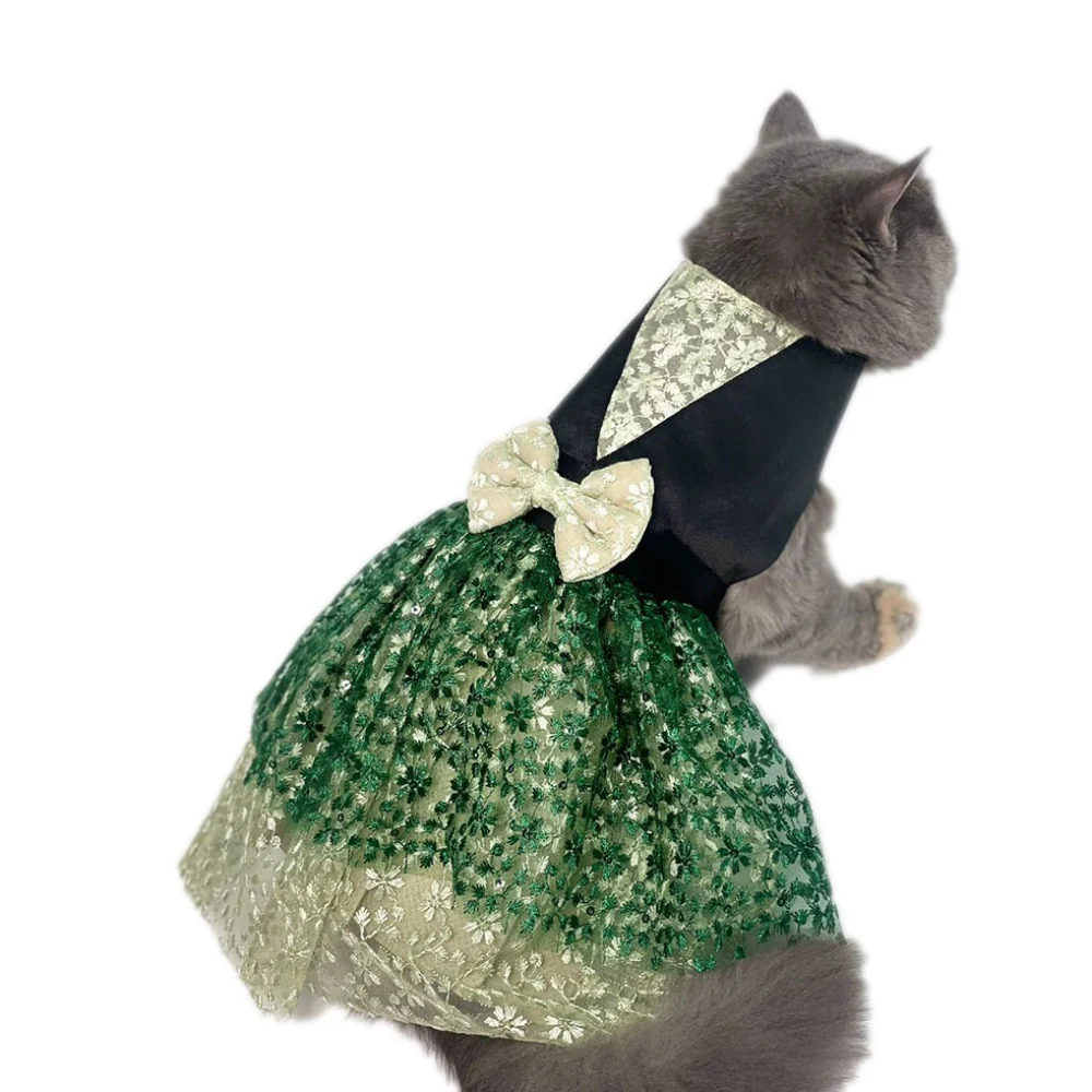 Dogobow Princess Dress for Dogs and Cats (Green) (Get a Bow Free) - Image 4