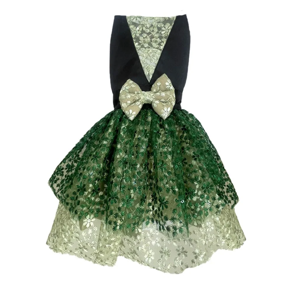 Dogobow Princess Dress for Dogs and Cats (Green) (Get a Bow Free) - Image 6