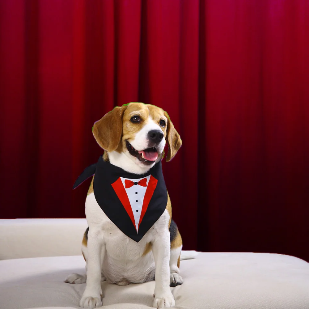 Dogobow Tuxedo Printed Bandana for Dogs (Black/White) - Image 5